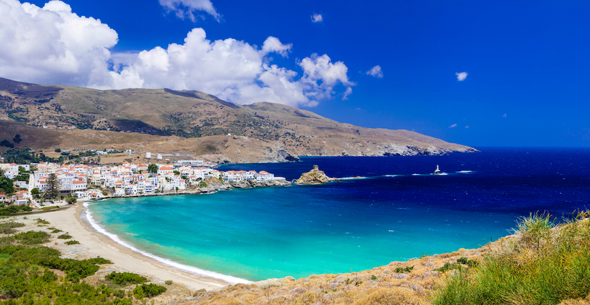 Coastal view of Andros