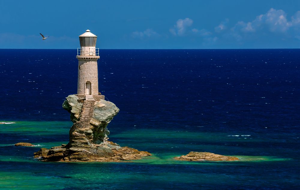 Lighthouse on Andros coast